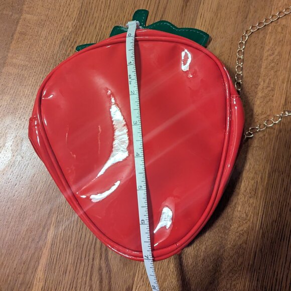 Strawberry Crossbody Shiny Plastic Bag - Picture 4 of 5